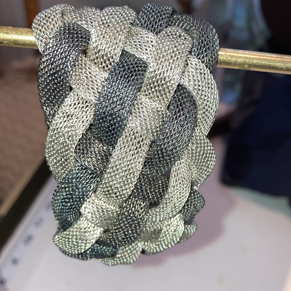 Braided Multi Metals Mesh magnetic bracelet multi color metals silver/grey COOL - Picture 3 of 11